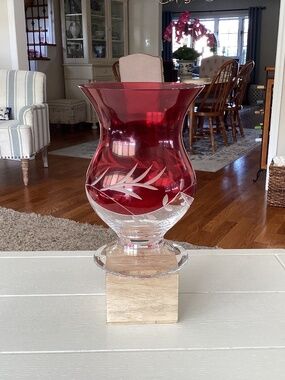 Lenox Crimson Hurricane Pedestal Vase